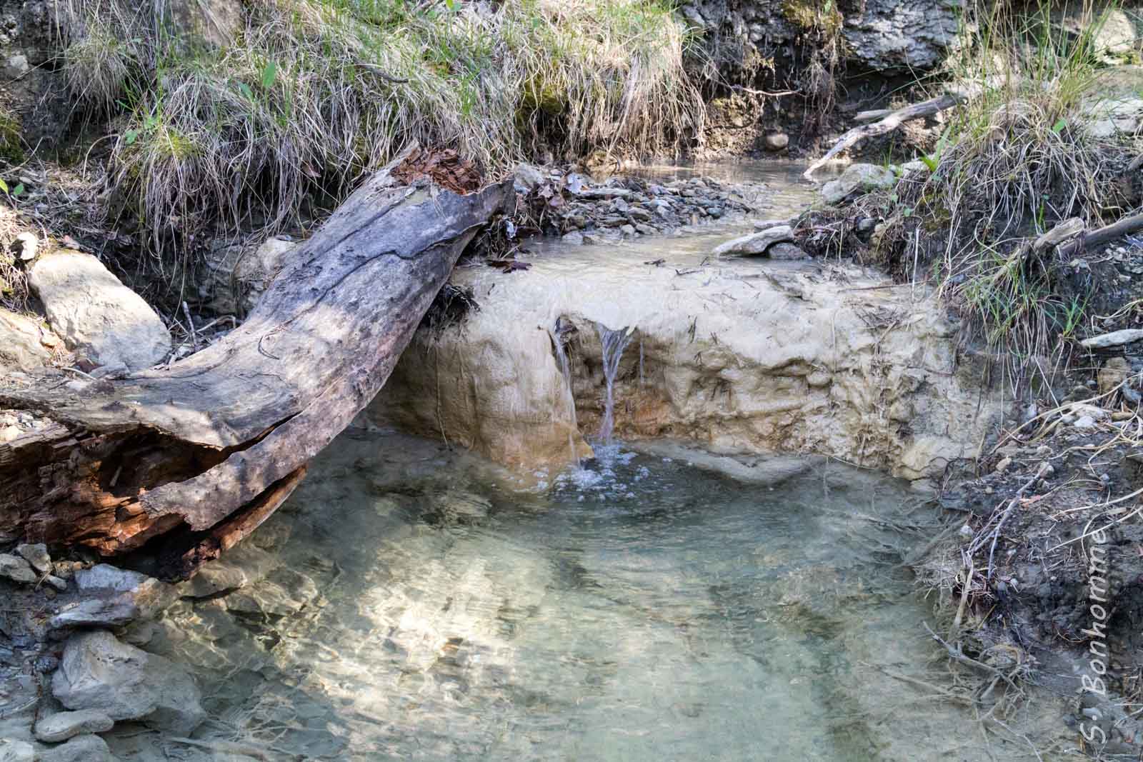 Cours d'eau et formation de tuf calcaire